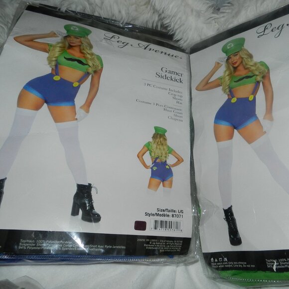 Gamer Sidekick Sexy Luigi Costume With Hat Leg Avenue 🆕⌚😮‍💨⚡🚚 - Picture 5 of 16